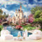 Papier peint panoramique Enfants - Château Enchanté - Largeur 319 cm x Hauteur 255 cm