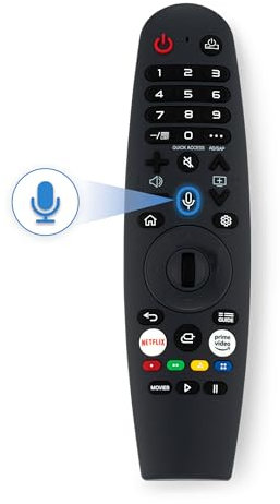 MR20GA for LG Magic Remote with Pointer and Voice Function, Replacement for LG Remote MR19BA, Magic Remote Control Compatible with Many LG smart TV's, Netflix and Prime Video Hot Keys, Google/Alexa