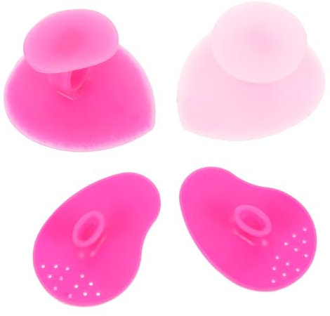 Didiseaon 4 Piezas cepillo de limpieza de silicona lavadora de cara limpieza facial quitar puntos negros quita espinillas skincare cepillo facial casero cepillo facial de mano gel de sílice