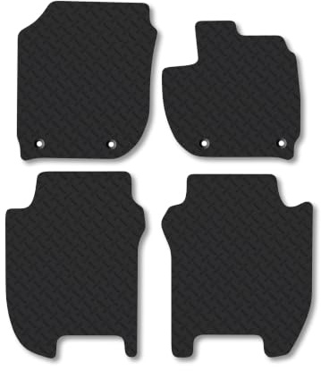Fits Honda Jazz (2015-2020) [Automatic] 5mm Rubber Car Mats | Heavy Duty Rubber Tailored Fit Floor Mats Full Coverage Durable Waterproof Accessories Easy Clean Anti Slip Made in the UK