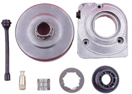 LAERNPU Kit Corona pignone Frizione 3/8-7T for Husqvarna 394 395 394XP 395XP con Pompa Olio turbina Filtro Olio Tubo Olio Pezzo di Ricambio for Motosega