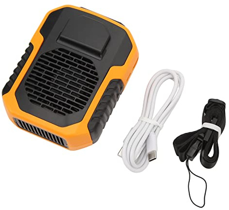 Ventilador de Mini Colgante, Ventilador de Cintura Colgante Móvil Emergencia 3 Nivel (ORANGE)