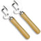 1 abrelatas manual con mango de madera, abridor de botellas de acero inoxidable, abridor de botellas de cerveza, removedor manual de tapa, utensilio de cocina