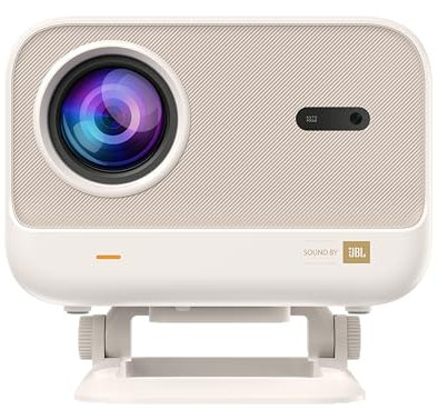 Yaber Projecteur d'extérieur portable L2 Plus 4K WiFi 6 et Bluetooth, mise au point automatique sans couture, système Android intégré avec angle réglable pour iPhone/TV Stick/HDMI/USB/ordinateur