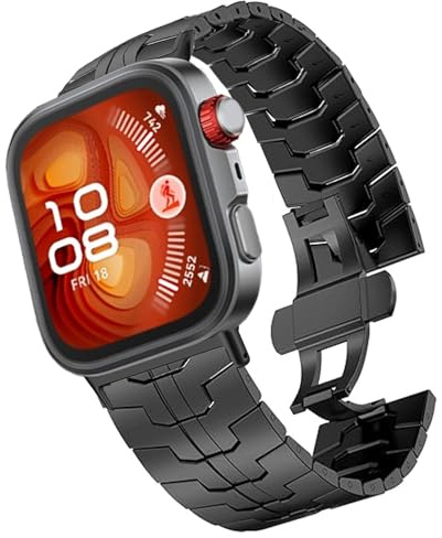 Blueshaweu Kompatibel für HUAWEI Watch FIT 4 Pro Smartwatch Armband, Herren Metall Glieder Ersatzarmband Kompatibel mit HUAWEI Watch FIT 4 Pro, Fit 4, Fit 3