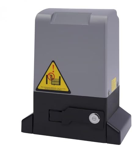 Automatischer Schiebetüröffner, 750W Schiebetorantrieb mit 2 Fernbedienungen Elektrischer Schiebetor 1200KG Türantriebsset, für Hotels, Fabriken, Schulen, Private Höfe usw