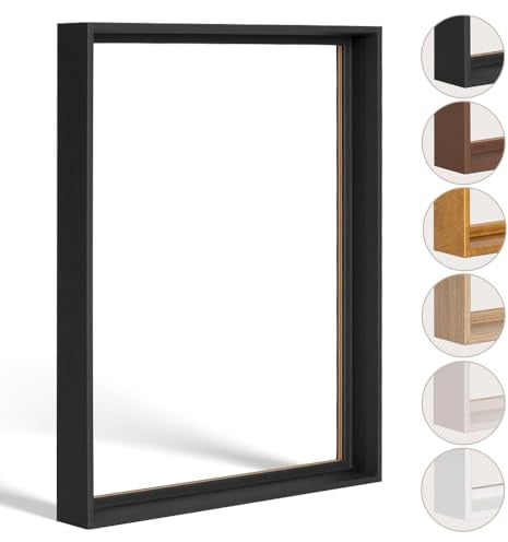 Haak Schattenfugenrahmen Frieda 100x200cm Schwarz (matt) Selbstmontage Bausatz DIY