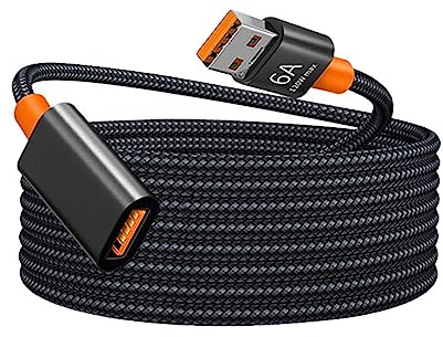 HDOYTXXM Rallonge USB mâle et femelle en aluminium pour appareil photo d'ordinateur, imprimante, 150 cm