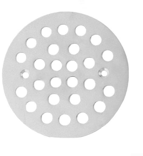 HEIBTENY Griglia di scarico a pavimento quadrata/rotonda in acciaio inossidabile 304, 10 x 10 cm, con installazione a vite, per uso interno ed esterno (rotonda, argento)