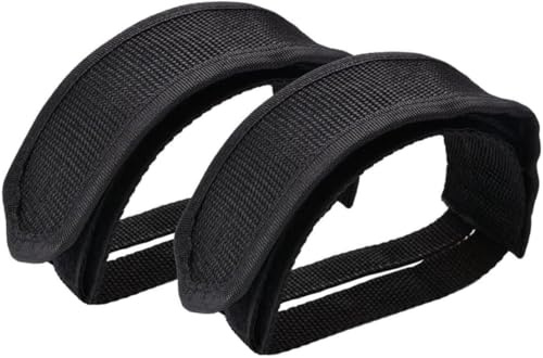 2Pcs Black Beam Strap Pedal Straps Cycling Kids Bike Foot Pedal Straps Toe Clips Straps Tape Cycling Parts and Components for Fixed Gear Bike