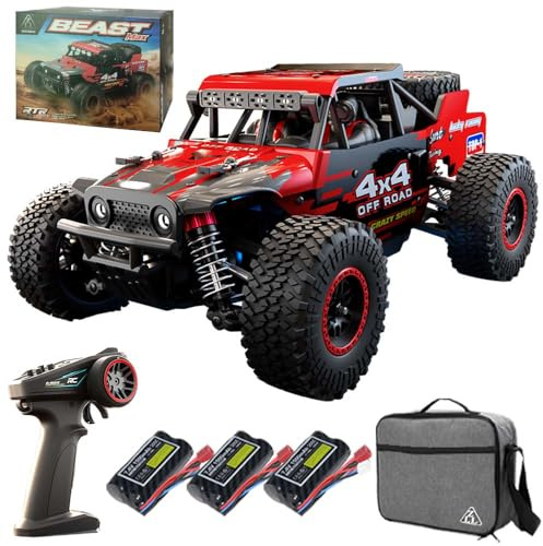 X-Verse SG202MAX Ferngesteuertes Auto, 1:20 55KM/H RC Autos Bürstenlose, 4WD All Terrain Offroad RC Truggy RC Truck Crawler für Erwachsene Kinder, 3 Batterien