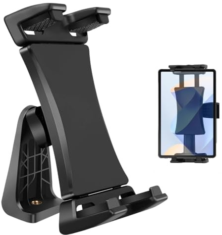 DXPETA iPad Tripod Mount, iPad Holder for Mic Stand, Tablet Tripod Stand with Adjustable Clamp, Universal Tablet Tripod for Video Recording and Photography, Compatible with Various Tablet Devices