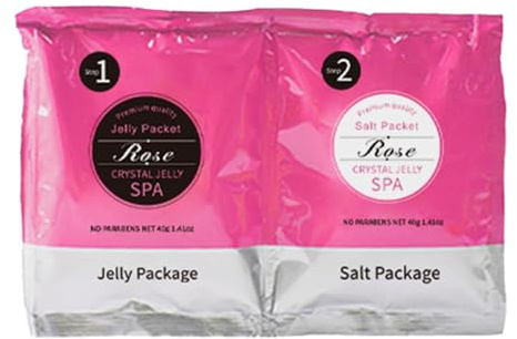 Jelly Spa - Sal De Baño Para Pies Crystal Jelly | Paquetes De En Gelatina | Kit De Cuidado De Pies De Spa Relajante, Fórmula Hidratante Suavizante De La Piel, Uso En Viajes De Salón