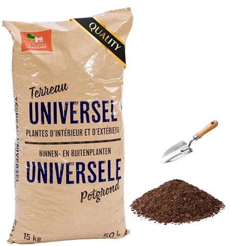 La Plaine Chassart - Terreau Universel 50L - Toutes Les Variétés de Plantes Intérieur et Extérieur - Jardin, Terrasse, Balcon, Potager - Palmier, Plantes Grasses, Semis, Bonsai, Légumes, Cactus, ...
