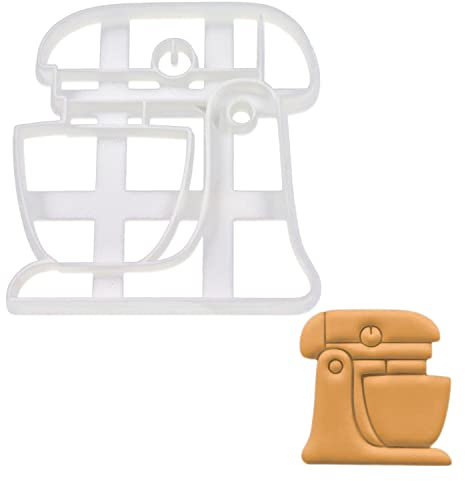 BAKERLOGY Baking Stand Mixer Machine Cookie Cutter - Detailed Biscuit Cutter Design for Baking and Crafts, Ideal on Fondant, Dough, Clay