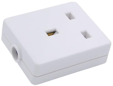 Lyvia Electrical 9419 1 Gang 13A Trailing Socket, Nylon, White