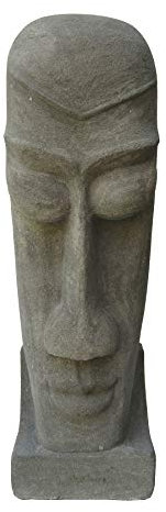 STONE art & more Osterinsel-Kopf, Topeng, 80 cm, Steinfigur, Steinguss, frostfest