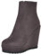 LUXMAX Donna Stivali Zeppa Alta Plateau Stivaletti Tacco Alto con Cerniera Laterale (Grigio) - 40 EU