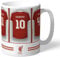 Personalised Dressing Room Shirts Photo Mug for Liverpool Supporters, Officially Licensed, with Club Colours, Ideal for Reds Fans, 11oz Ceramic Mug