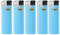All u need BIC Maxi Feuerzeuge Electronic Lighter Neutral Flints Zündstein J38 5 Stück + Keyring Flaschenöffner (Hellblau)
