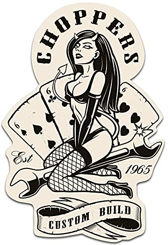 Retro Vintage Aufkleber -Finest Folia Sticker Old School Ace Kult Rockabilly (R149-5 Choppers)