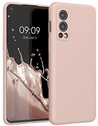 kwmobile Hülle kompatibel mit OnePlus Nord 2 5G Hülle - Silikon Handy Case - Handyhülle weiche Oberfläche - kabelloses Laden - Coconut Swirl
