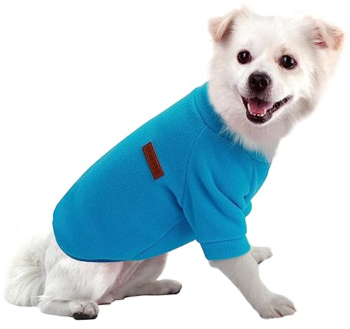 HuaLiSiJi Hundepullover Fleece Kleine Hunde Hoodie Chihuahua Kleidung Hundepullover Chihuahua Hunde Sweatshirt, Warm und Leicht, mit Einer Weichen Textur, Leicht zu Tragen (S, Blau)
