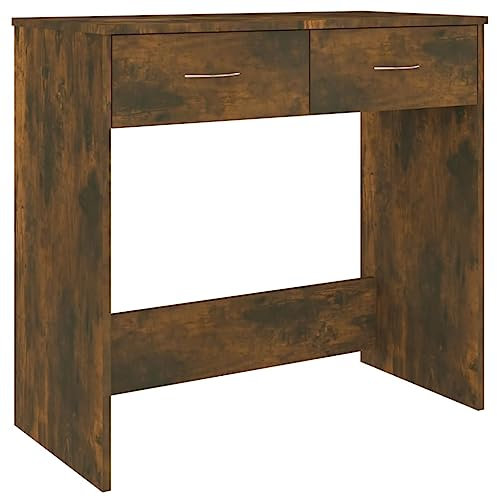 vidaXL Escritorio de Madera contrachapada Roble Ahumado 80x40x75 cm