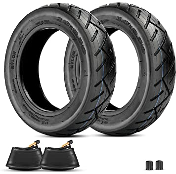 RUTU 10 x 2,50 Ersatzreifen und Schlauch für Smart Self Balancing Elektroroller, Hoverboard passend für 10 Rollerräder, 36V, 48V, 400W, 500W, 800W Nabenmotor, hoher Gummianteil, 2 Stück