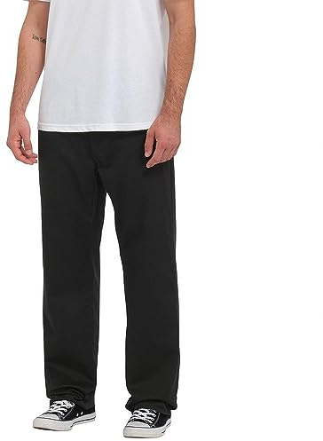 Volcom Men's Frickin Regular Stretch Chino Pants, Black 1, 34