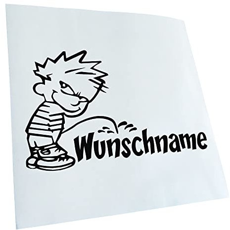 Kiwistar UG - Autoaufkleber piss on Wunschname Aufkleber Auto, Laptop, Fahrrad, LKW, Motorrad mehrfarbig JDM Decal Racing