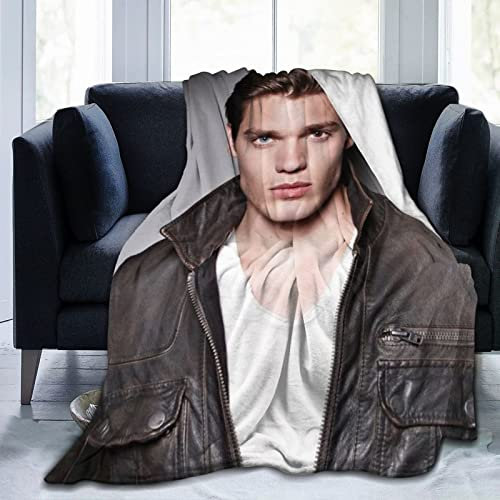 LOUJIN Dominic Schauspieler Sherwood superweiches Flanell-Fleece, leichte Überwurfdecke, Klimaanlagendecke, Couch, Sofa, Schlafzimmer, 125 cm x 100 cm