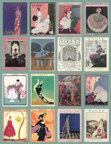 Notebook - Lined - 8.5x11 in - 120 pgs - Vintage Vogue: Notebook, Journal, Diary, Composition Book, Planner | Seafoam Green | Vintage Vogue Cover Collage