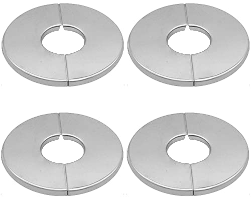 Hayaww 4 Pcs Rosace Robinet Mitigeur Douche, Rosace De Robinet Rosace De Douche Cache Tuyau En Acier Inoxydable Cache Tuyau Radiateur, 23mm/34mm/51mm, Pour Robinets, Tuyaux, Tuyaux De Radiateur (23mm)