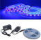 Vrabocry UV LED Strip Schwarzlicht Streifen Dimmbar Set, Band Leiste SMD 2835 60led/m Licht Lichterkette Lichtleiste mit Netzteil für Karneval Bar Disco Party Deko, 5M IP20