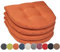 sunnypillow Lot de 4 Coussins de Chaise de Salle à Manger | 40x40 cm épaisseur : 5 cm - Confortables | Galette de Chaise Maison et Jardin, extérieur/intérieur Coussin décoratif | Orange