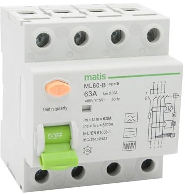 Interruttore differenziale ML60-B 2P 32A tipo B 300ma