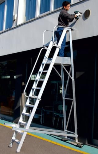 Profi-Leiter mit 5 Stufen, mit Plattform, geschlossen. 6083A/05