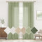 Woaboy Leinen Gardinen Vorhänge Wohnzimmer Leinenoptik Halbtransparent Schlaufenschal mit Bleiband Fensterschal Schlafzimmer Modern Stores Gardine 2er Set 140x245cm (BxH) Grün