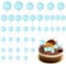 40 Pcs Blue Balls for Cake Decorating Round Blue Cake Balls Blue Ball Cake Toppers Mini Blue Balls Cake Decorations Foam Balls Cupcake Topper DIY Cake Insert Topper for Party Wedding Baby Shower Decor