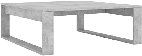 Canditree Table Basse Moderne, Table De Salon Carré 100x100x35 cm (Gris béton)