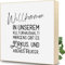 Einzugsgeschenke Haus - Holzbild 15 x 15 x 1,8cm zum Hinstellen aufs Regal/Sideboard | Willkommen in unserem Kulturhaushalt - Lustige Deko, Einzug Geschenk, Geschenk Zum Einzug, Wohnzimmer Deko