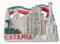 MUYU Craft Calamita da frigorifero Catania Sicilia Italia souvenir da viaggio cucina 3D decorazione per frigorifero in resina dipinta a mano collezione artigianale