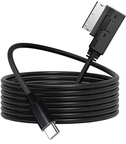 Hatuge USB C to AMI MMI Aux Cable for Apple iPhone 15 Compatible with Audi A3/A4/A5/A6/A7/A8/S4/S6/S8/Q5/Q7/R8/TT, USB-C to Car Aux Interface Dongle Compatible for VW CC Magotan (3.3FT)
