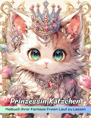 Prinzessin Kätzchen Malbuch: Malvorlage „Prinzessin Kätzchen“, „Königliche Abenteuer“ Für Skurrile Ausmalbilder