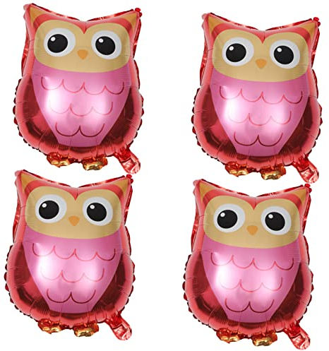 Abaodam Ballon-eule Party-zubehör 4 Stück Aluminiumfolie Eulen für Geburtstagsdekorationen