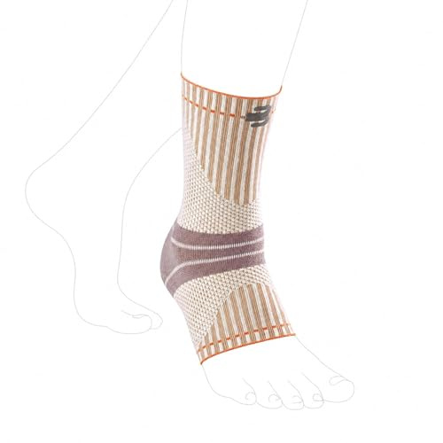BAUERFEIND Sprunggelenkbandage zum Wandern „Outdoor Ankle Support“, 1 Unisex Knöchelbandage, Fussbandage, Rechts & Links tragbar, Merino Wolle, M