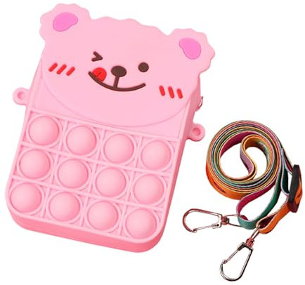 Pop Push It Tasche Handtasche Fidget Toys Taschen Pop Bodi Fijet Spielzeug Umhängetasche Mini Reliever Geldbörse, Mädchen Fidget Spielzeug Geschenke Anti Stress Spielzeug Schultertasche für Kinder
