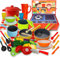 Koolbitz Deluxe 31PCS Red Kitchen Set Toy with Realistic Cooking Accessories - Perfect Play Kitchen Pretend Play for Kids to Inspire Imaginative Cooking Food & Role Play Young Chefs Fun