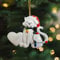 Fgbetcv Cat Christmas Tree Ornament,Christmas Ornaments,Christmas Tree Ornaments Cat Hanging Decorations,Christmas Tree Decorative Pendant,Cat Decor for Cat Lovers (White)